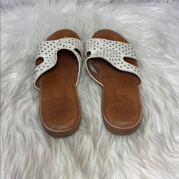 Fitflop H-Bar Women's White Sandals Sz 11 - Picture 7 of 7